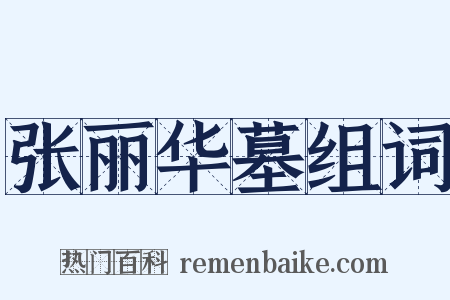 张丽华墓组词是什么意思的图片